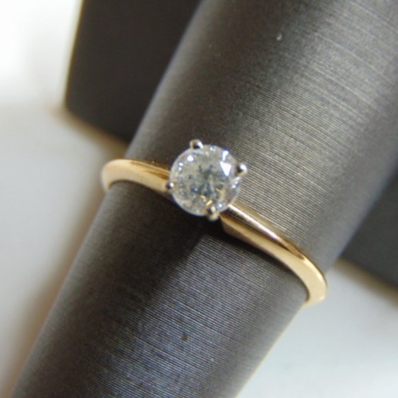 Womens Vintage Estate 14k Gold Diamond Engagement Ring 1.9g E904